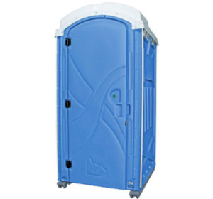 Deluxe Flush Portable Toilet in blue