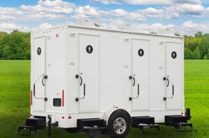 14′ Satellite 4 Door Portable Restroom