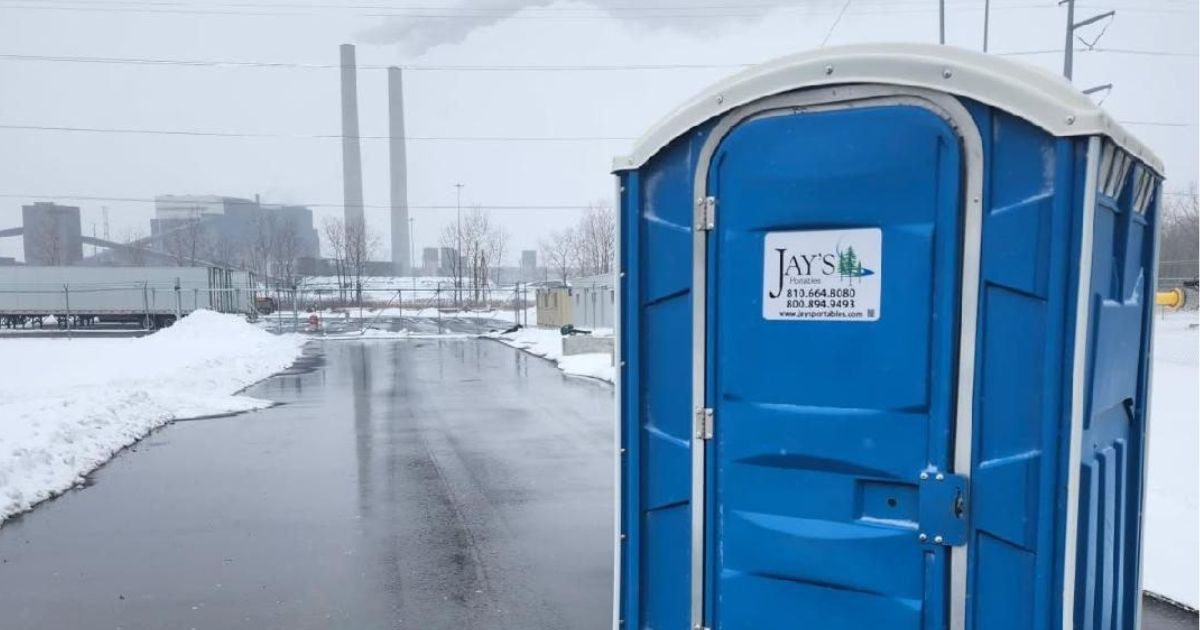 portable toilet rentals servicing Detroit energy facility