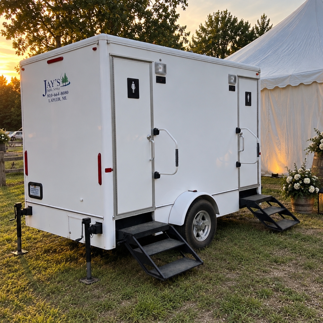 Jay’s Portables has been delivering prompt and dependable service for over 60 years. We have an extensive fleet of portable toilets and restroom trailers for rent.